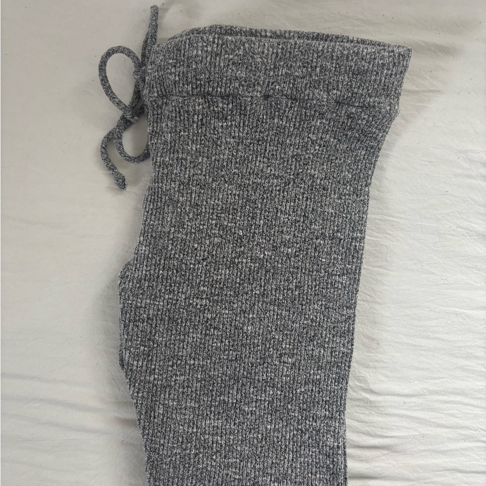 Cozy Gray Knit Pants
